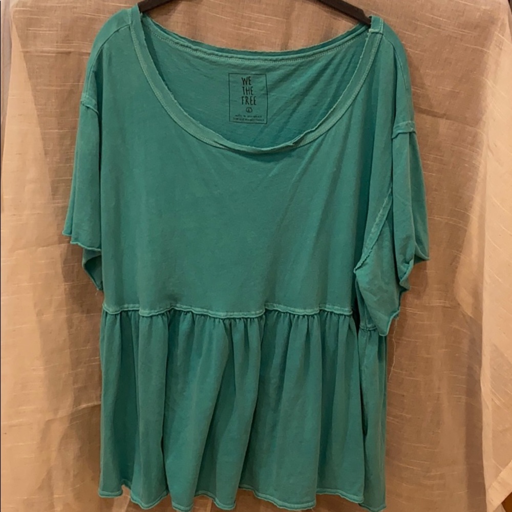 Free People Oversized Peplum Blouse